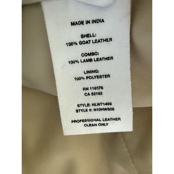 Helmut Lang Python Snake-Embossed Leather Crop Top Beige Color Style N10HW506 - Picture 8 of 12